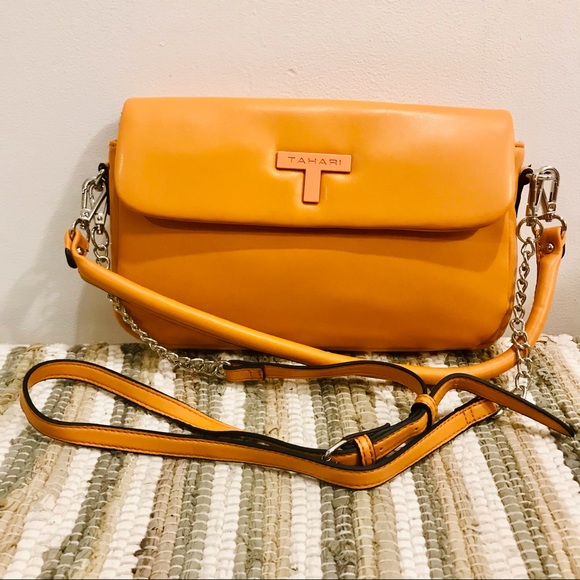Tahari ‘Mango Tabitha’ clutch/crossbody/shoulder vegan leather. NWT - Picture 7 of 16
